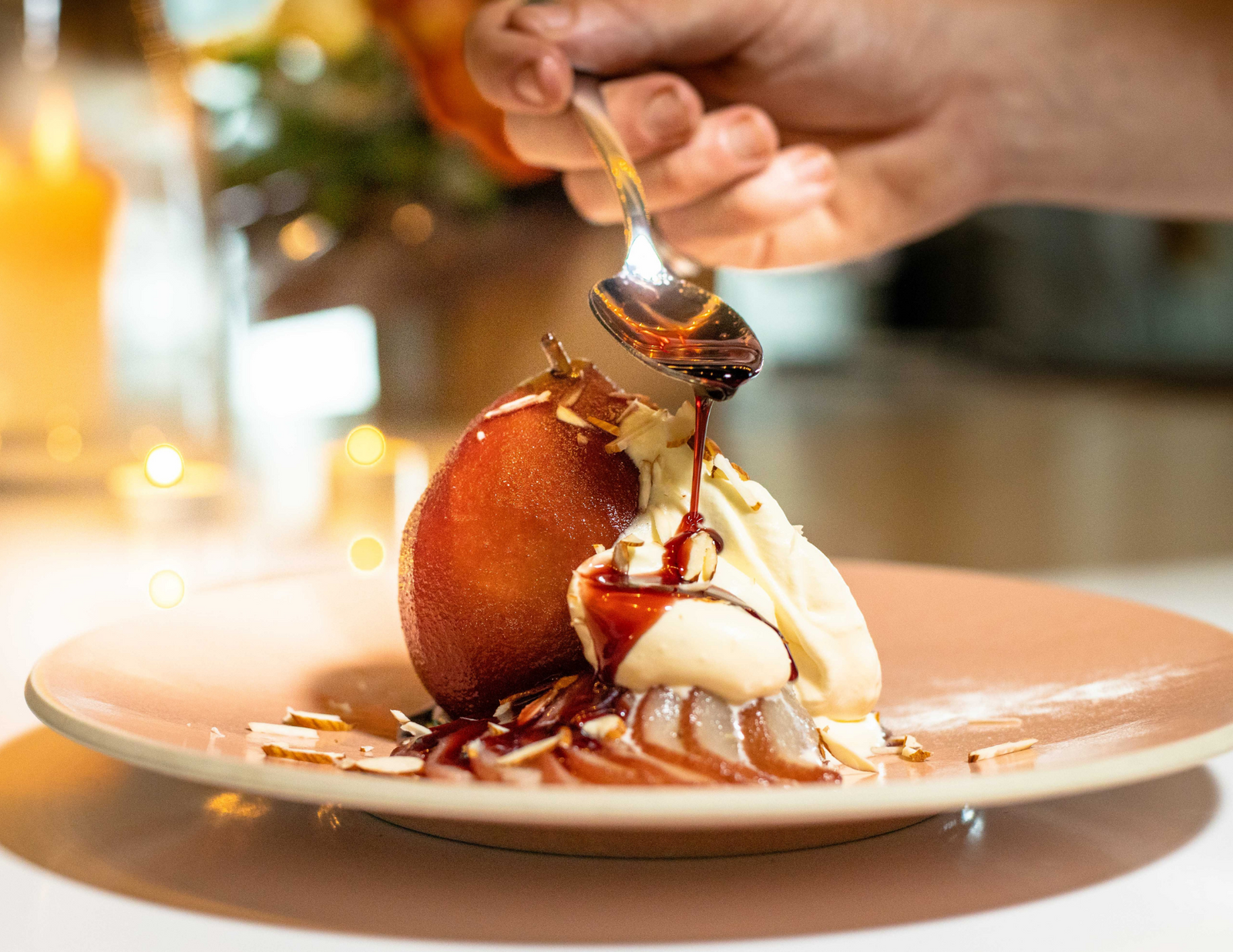 Red Wine Poached Pears
