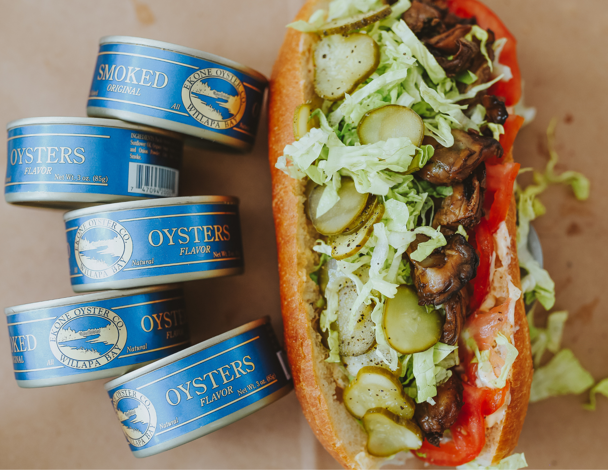 
          Smoked Oyster Po'Boy
        